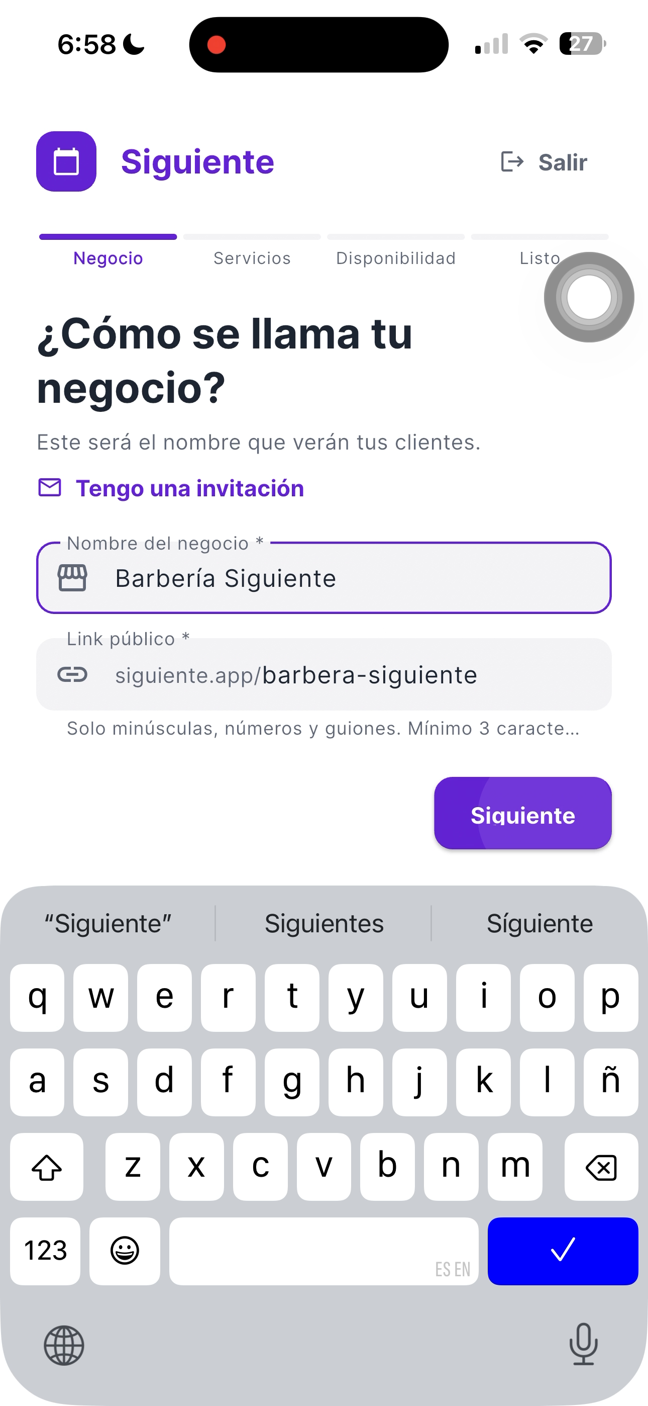 Nombra tu negocio